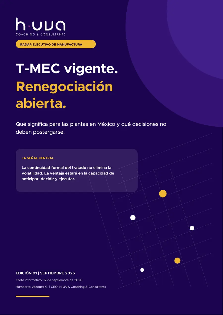 Portada de la edición 01 del Radar Ejecutivo de Manufactura H-UVA